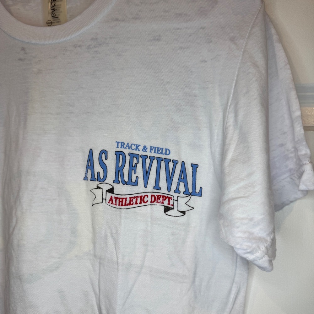 AS Revival Track & Field Athletic Dept Graphic Tee Ivory Size XXS/XS - Picture 3 of 6